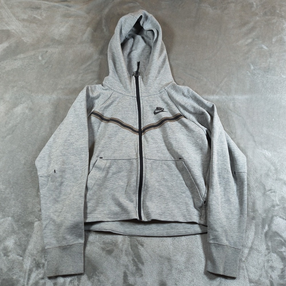 Nike Sportswear Tech Fleece Hoodie Women XS Gray Windrunner Full Zip CW4298 063